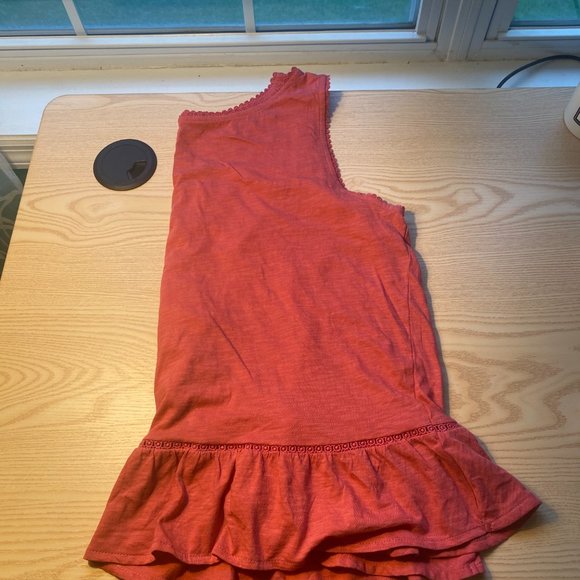 LOFT CORAL RUFFLE TANK - Picture 4 of 4